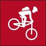Piktogramm Singletrail Schwierigkeitsklasse mittel