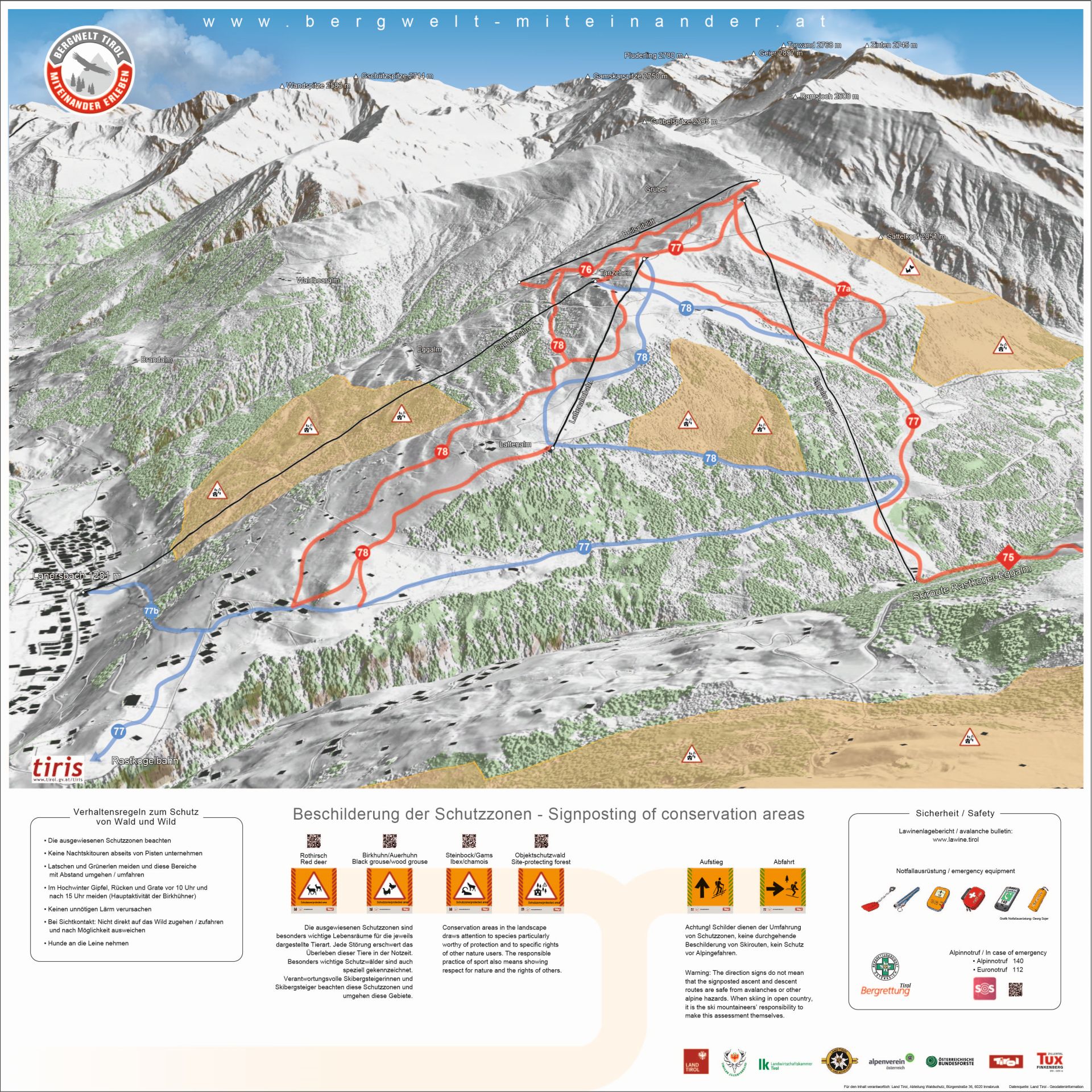 Panoramatafel Eggalm © Land Tirol