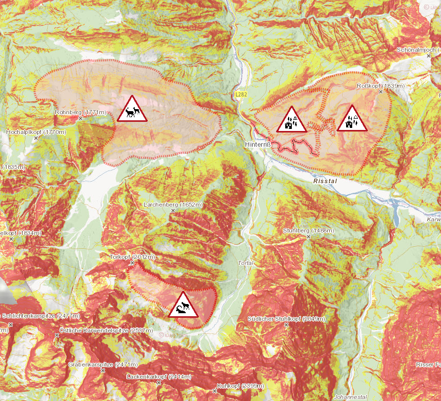 Wild- und Waldschutzzonen des Naturparks Karwendel